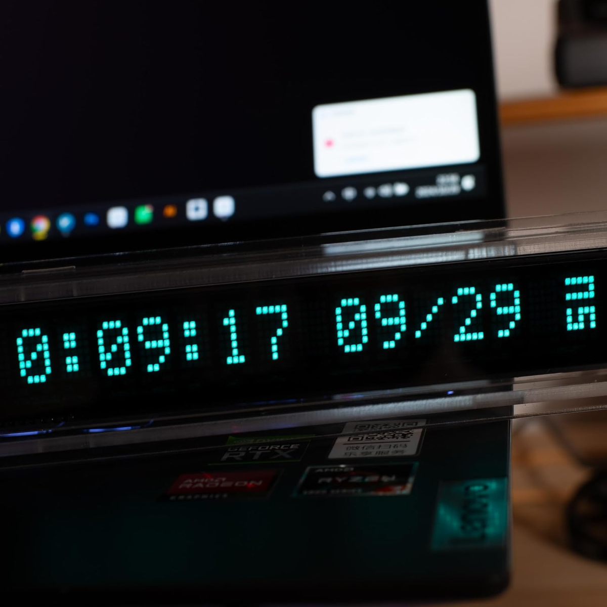 Retro Desk Clock for Office - Nixie Tube Style Digital Clock, VFD