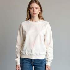 American Eagle XS Cream Ahh-Mazingly Soft Fleece Crewneck Sweatshirt Pullover