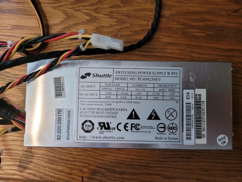 SHUTTLE MODEL: PC40N250EV 20 Pin Netzteil 250W - Bild 3 von 4