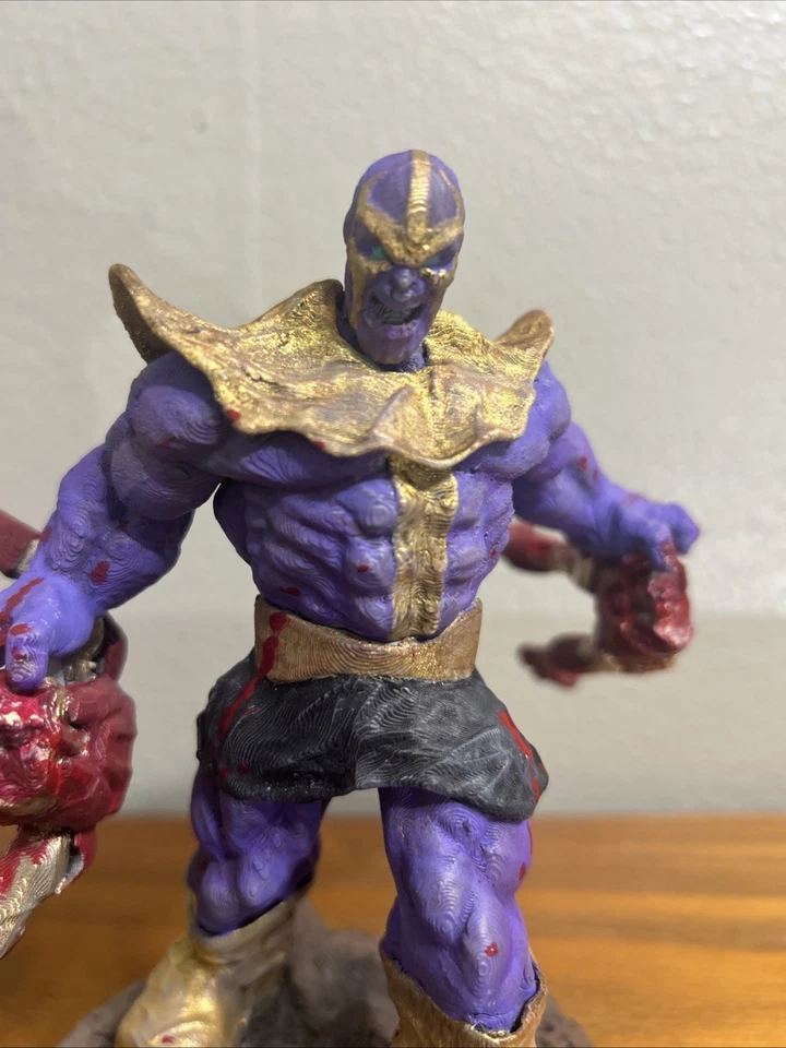 Thanos Vs Iron Man Statue Custom Made Hand Painted 3D Printed - Image 2 of 4