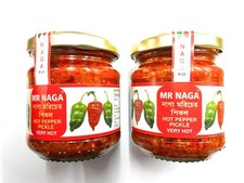 Mr Naga Hot Ghost Pepper Chilli Pickle Sauce 2x190g Naga Chilli Sauce