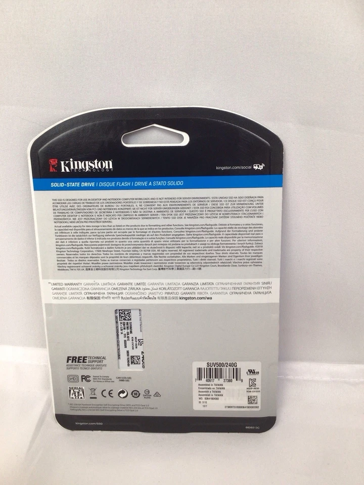 Kingston UV500 SUV500/240G 240 GB SATA III 2.5 in Solid State Drive - Image 2 of 2