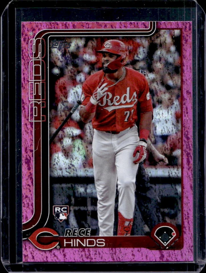 2025 Topps Rece Hinds RC Pink Holo Foil Rookie #217 Reds