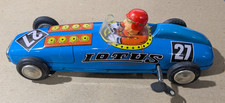 Vintage Metal Lotus 27 Wind Up Race Car Automobile Toy Racer Working Key RARE