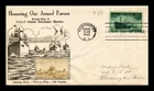 DR JIM STAMPS US COVER WWII MERCHANT MARINE FDC SCOTT 939 CROSBY PHOTO CACHET