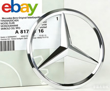 2107580058 3-54in 90mm Chrome Star Trunk Emblem Badge For Mercedes-benz-