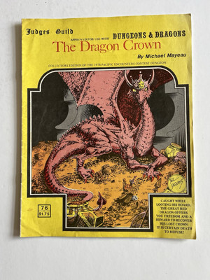 Judges Guild The Dragon Crown Modul 76 Dungeons & Dragons 1980