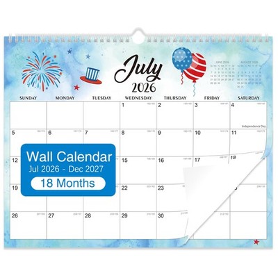 2026-2027 Wall Calendar - 18 Months Wall Calendar 2026-2027 with Thick Paper,...