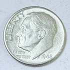 1948 ROOSEVELT DIME - 90% SILVER - CIRCULATED COIN #5201