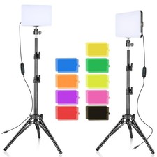 2pcs LED Video Light Kit,6500K Dimmable USB Photography Lighting Kit Streamin...