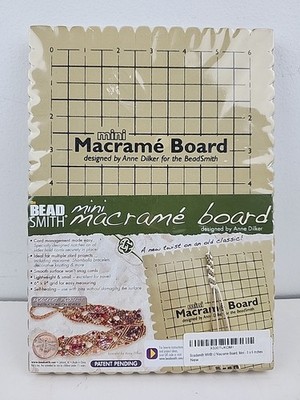 BeadSmith Mini Macrame Board Tool for Easy Cord Management with Notches New