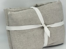 New Pottery Barn Belgian Flax Linen Duvet Cover, King / Cal King Flax