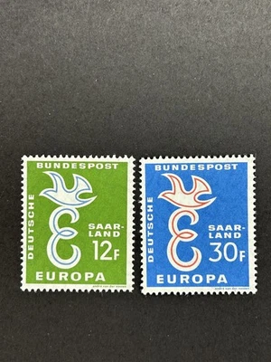 Germany Saar 1958 Europa #317-318, Mi 439-440 MLH - Image 1 of 2