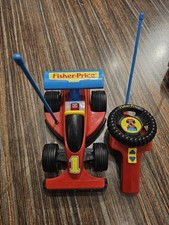 Fisher Price Rotes Renn Auto, Ferngesteuertes Auto, 1992 Funktioniert