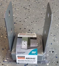 SIMPSON Strong-Tie ABU44Z 4x4 Adjustable Post Base LOT of 4 NEW UNUSED From Case