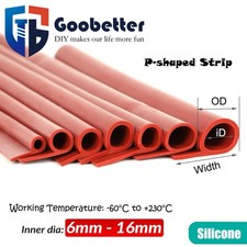 Silicone Rubber P Profile Oven Cooker Door Seal Replacement Gaskets Tape Red