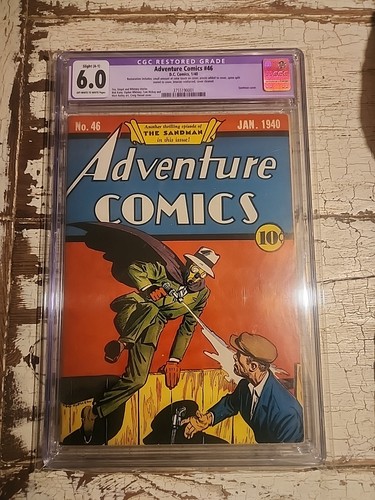Adventure Comics #46 Restored CGC 6.0 1940 Golden Age The Sandman ...