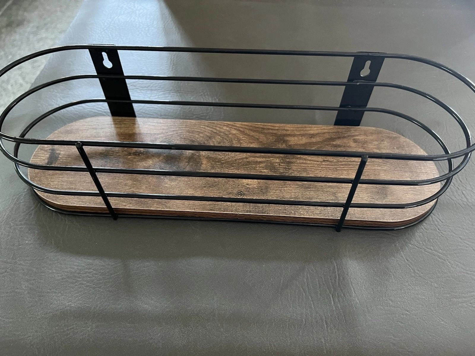 Metal and Wood Bottom Shelf Wall Mount 14.5 “ L X 4.5 W X 3.5” T