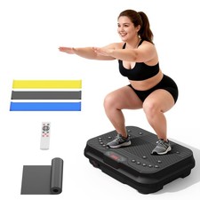 Vibration Plate Exercise Machine 400 Lbs Capacity with Resistance Bands