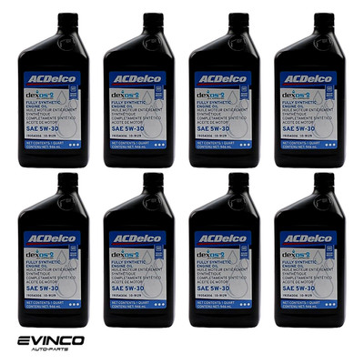 ACDelco 5W30 Full Synthetic Dexos2 Motor Oil Case of 8 Quarts