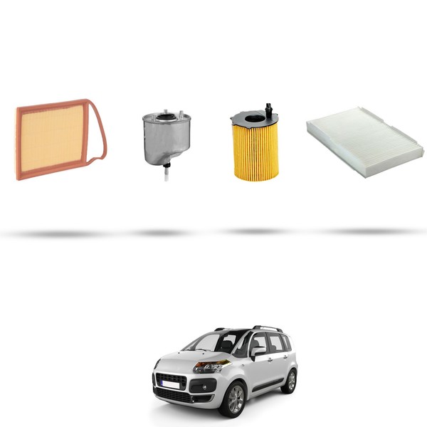 Hoffcar Set Service - 4 Filter FüR Citroen C3 Picasso 1.6 HDI 68Kw Von 2010-image