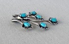 Sterling Silver & Turquoise Waterfall Design PENDANT Signed DK 925;A768 — photo 3