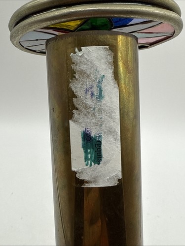 Vintage JANICE CHESNIK 1986 Double Wheel Brass & Glass KALEIDOSCOPE - Picture 7 of 21