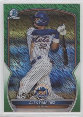 2023 Bowman Chrome Prospects Green Shimmer Refractor 17/99 Alex Ramirez 0h29