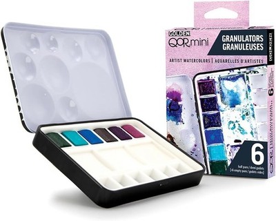 QoR Mini~ GRANULATORs~ 6 Color 1/2 Pan Artist Watercolor Set **Free Shipping**