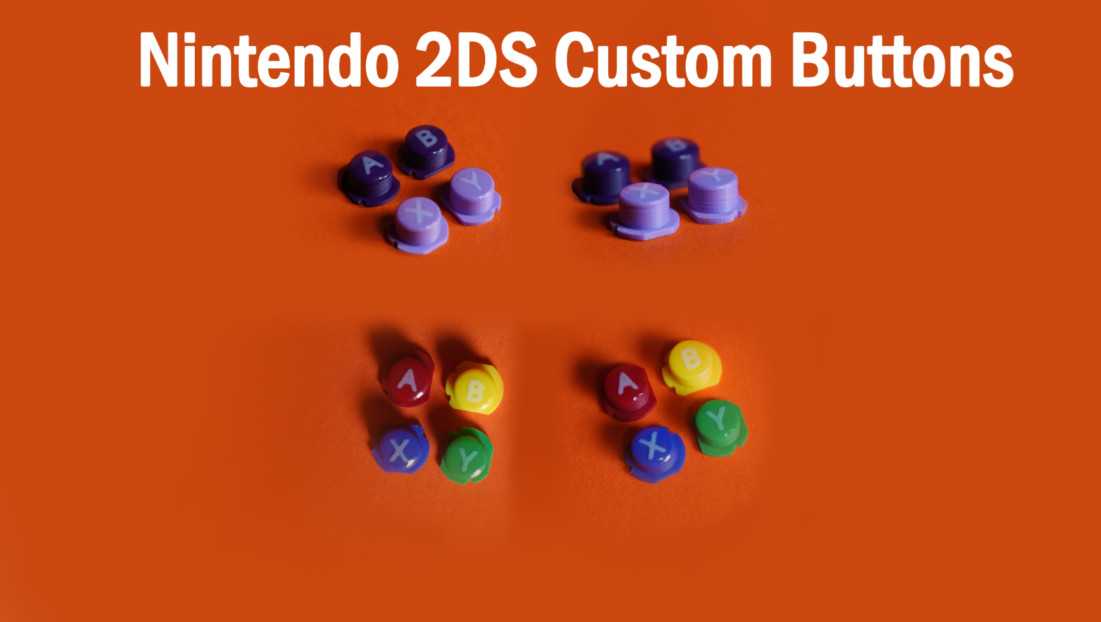 Custom Buttons for Nintendo 2DS Consoles - ABXY SNES and Famicom Button ...