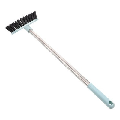 Small Floor Scrub Brush, Stiff Hard Bristle Tile Scrubber with Long Handle,