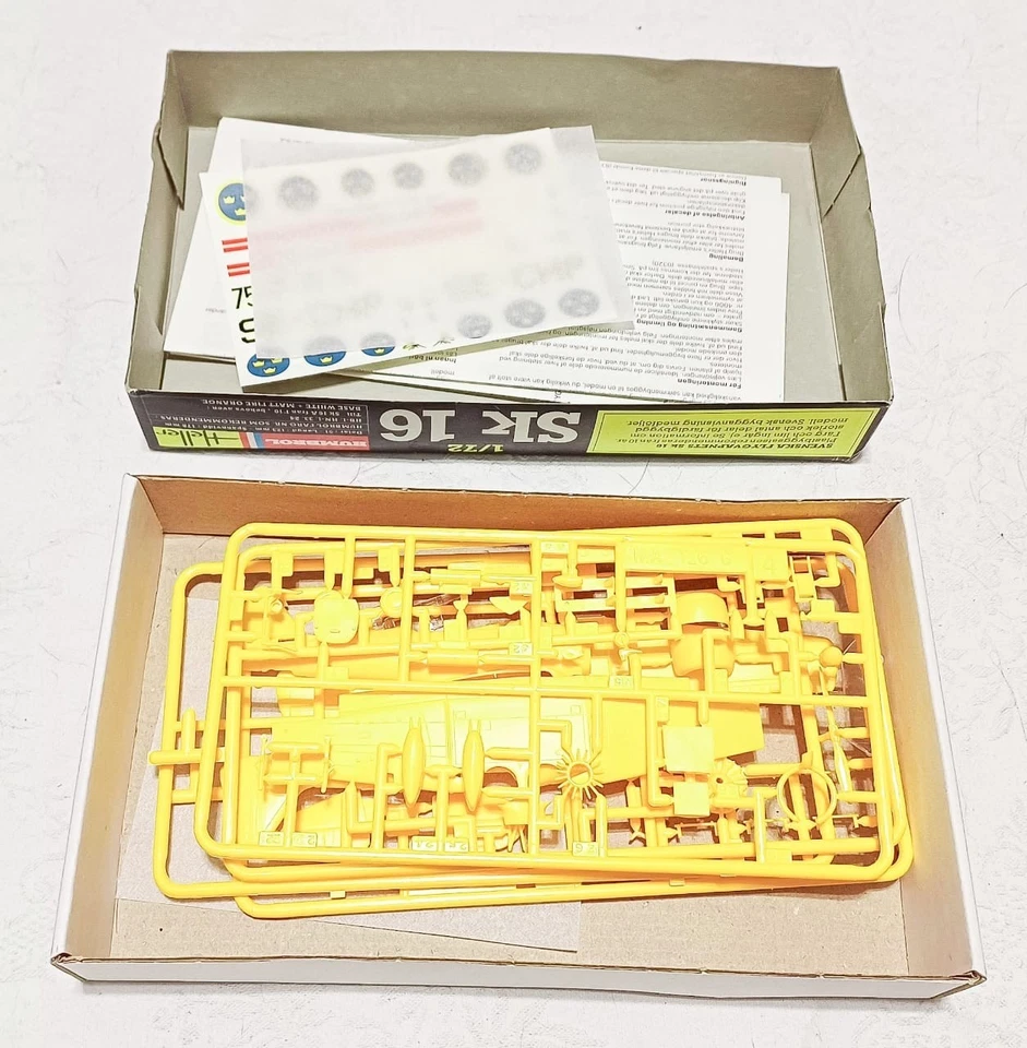 Heller Svenska Flygvapnets Sk 16. Scala 1/72. Completo. Rarity !  Mint boxed - Immagine 2 di 3