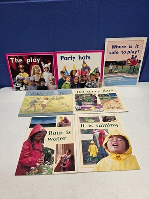Lot of 7 - Rigby PM Plus Books Magenta Red Yellow Levels - Homeschool Reading