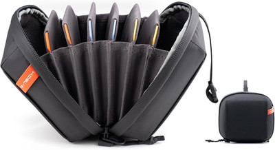 Hard Lens Filter Pouch up to 100Mm, 7 Pockets Camera Filter Bag Carrying Case fo