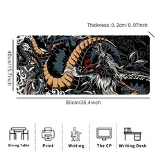 40 90cm Large Dragon Mousepad Extra Large Abstract Dragon Design High-Definitio