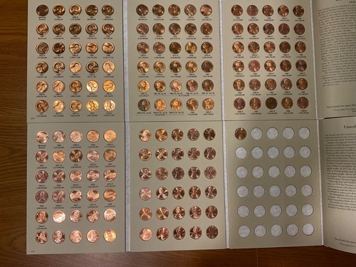 Complete BU Set-Lincoln Mem./Shield Cents 1959 - 2025 in New H.E. Harris Folders