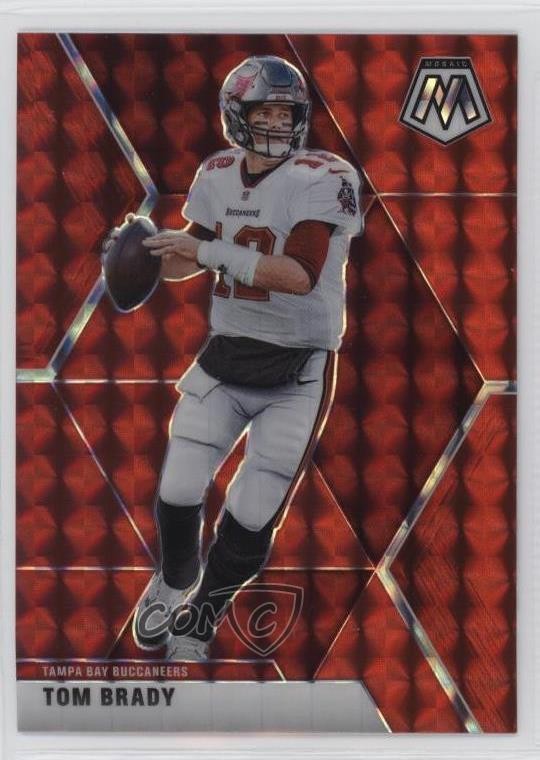 2020 Panini Mosaic Red Mosaic Prizm Tom Brady #135 0d75