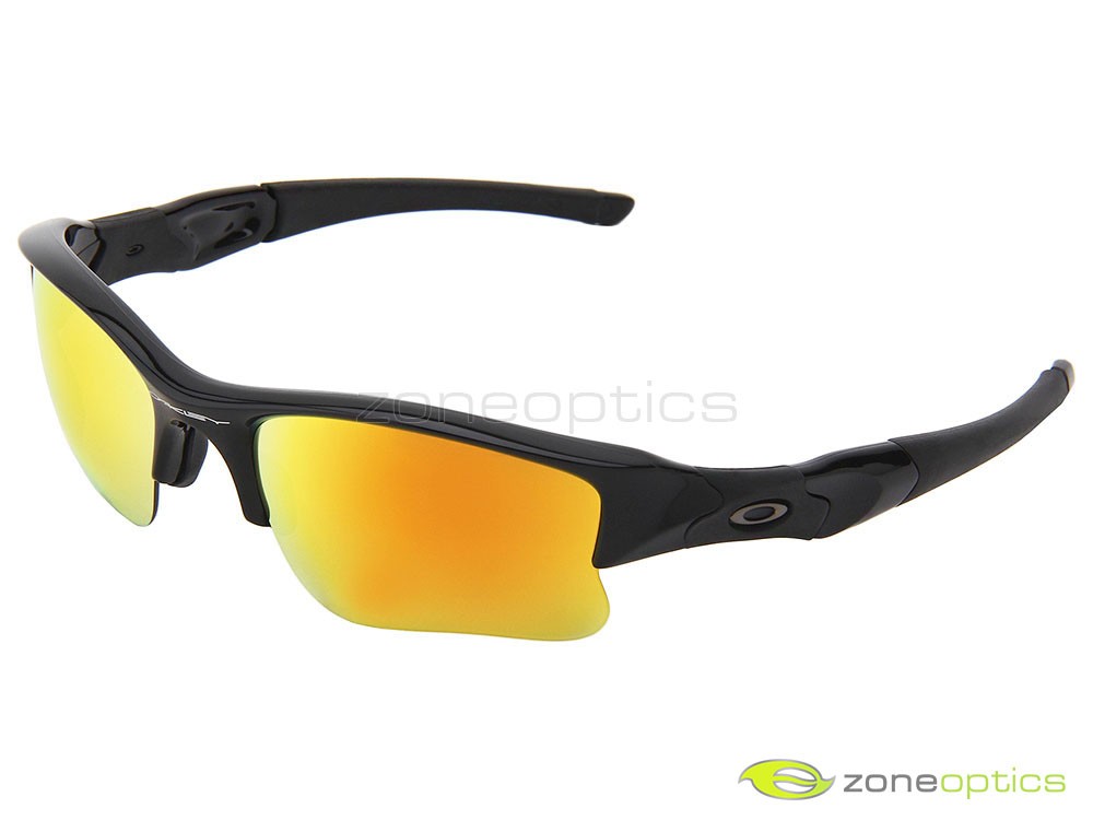 Oakley Flak Jacket XLJ Sunglasses 03-899 Polished Black/Fire