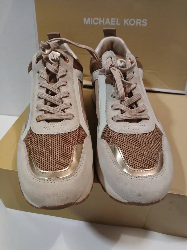 Zapatillas deportivas Michael Kors Wilma Trainer zapatos. Gamuza rosa suave talla 10 Foto 4 de 4