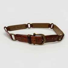 Fossil Brown Genuine Leather Belt - Women's Size L WEAR DISTRESSED BY7029