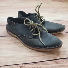 Sperry Top Sider Shoes Mens Size 9.5M Black Leather Casual Lace Up Comfort Boat
