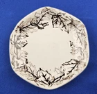 Maple Pattern Transferware 3 inch BUTTER PAT by  T Furnival & Sons England 1890