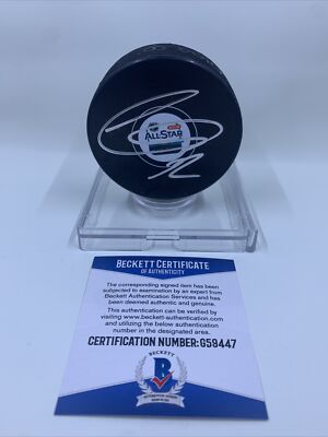 Thomas Chabot Signed 2019 NHL All-Star Puck Ottawa Senators Beckett COA