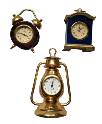 3x Miniatur Uhr Meister Anker Sturmlampe Design Vintage Watch