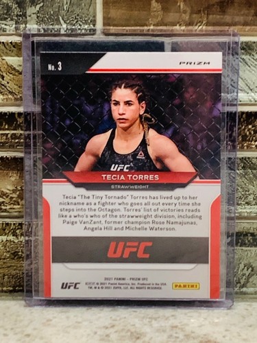 2021 Panini Prizm UFC #3 Silver Prizm TECIA TORRES PWE - Picture 3 of 3