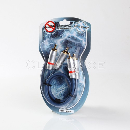 1.5Ft No Noise Metal Body Gold Plated Dual RCA Male to Male Audio Cable - Picture 3 of 3