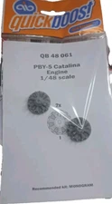 Quickboost 48061 1/48 PBY-5 Catalina Engine Set Resin Detail for Monogram 2pcs