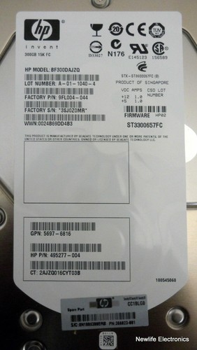 HP 366023-001 300GB 10,000 RPM 3.5 in. Fiber Channel HDD 495277-004 BF300DAJZQ - Picture 5 of 7