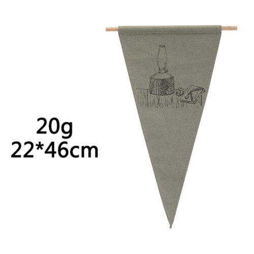 green Camp flag Vintage canvas flag camping equipment Camping and hanging flag - Picture 1 of 5