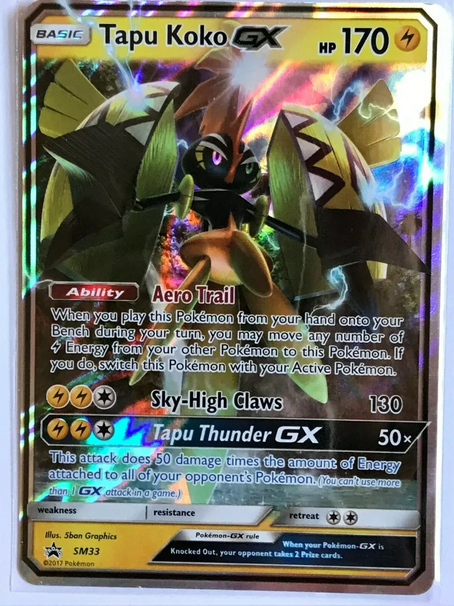 Tapu Koko Gx Sm33 - Pokemon Promo Holo Em Português